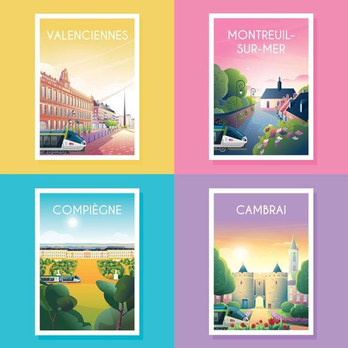 Affiche Saint-Quentin SNCF Hauts-de-France La Boutique TER