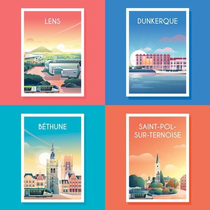 Affiche Saint-Quentin SNCF Hauts-de-France La Boutique TER